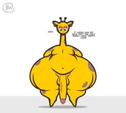 bonguitoweon front_view giraffe text thick_ass thick_thighs