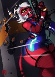 1boy big_ass big_butt bulge djpuppeh dress femboy femboy_only feminine feminine_male feminine_pose girly helluva_boss huge_ass huge_butt huge_thighs lordmegatroll male male_only moxxie_(helluva_boss) thick_thighs vivienne_medrano vivziepop