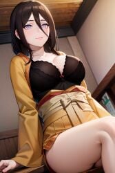 1girls ai_generated bare_chest bare_shoulders big_breasts boruto:_naruto_next_generations bra breasts brown_hair busty cleavage clothed_female clothing female female_only hyuuga_hanabi ichigatsu jordan53 kimono kimono_pull lavender_eyes looking_at_viewer nai_diffusion naruto naruto_(series) presenting presenting_breasts smile stable_diffusion upper_body yukata