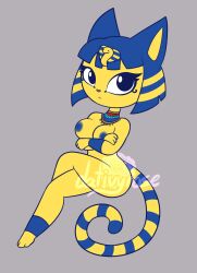 animal_crossing ankha big_breasts breasts dativyrose female nintendo no_humans