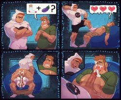 balls bara big_balls big_penis blush boner craig_of_the_creek crossed_arms cum cum_on_ass cum_on_face elder_barry_(craig_of_the_creek) erection fat footjob gay hoodie k_jukesnsfw kidde_jukes male male_only muscles muscular orgasm overweight pants_down pantsless pecjob penis randy_(craig_of_the_creek) shirt shirt_up socks