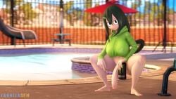 1futa 3d 3d_(artwork) balls barefoot big_balls big_breasts big_penis bottomless bottomless_futanari can casual countersfm eyelashes feet futa_only futanari green_hair green_hoodie hair_between_eyes hoodie human intersex large_breasts large_penis light-skinned_futanari light_skin long_hair long_tongue looking_at_viewer monster_(beverage) monster_can my_hero_academia navel outdoors pale_skin penis pool poolside squatting swimming_pool thick_thighs thighs tongue tongue_out tsundere tsuyu_asui wide_hips