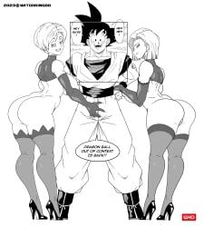 1boy 2girls alien alien_boy alien_humanoid android android_18 athletic athletic_female athletic_male big_ass big_breasts bottom_heavy breasts bulma bulma_(dragon_ball) bulma_briefs bust busty cleavage curvaceous curvy curvy_figure digital_drawing_(artwork) digital_media_(artwork) dragon_ball dragon_ball_out_of_pannel dragon_ball_super dragon_ball_z eyelashes female female_focus fit fit_female fit_male gynoid hips hourglass_figure huge_ass huge_breasts human humanoid large_ass large_breasts legs light-skinned_female light_skin lips lower_body mature mature_female mature_male milf saiyan son_goku thick thick_legs thick_thighs thighs top_heavy upper_body voluptuous wide_hips witchking00