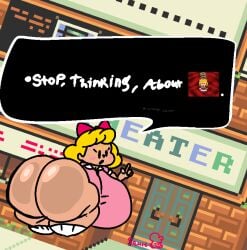 1girls ass ass_focus big_ass dialogue dialogue_box earthbound earthbound_(series) female_focus female_only monstorlilly mother_(series) nintendo noose paula paula_jones paula_polestar stop_thinking_about_sex suicide thick_ass thick_thighs