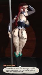 1futa 3d 3d_(artwork) big_penis breasts butt erza_scarlet fairy_tail fishnets futa_only futanari futanari_stripper stalkek stripper_pole text