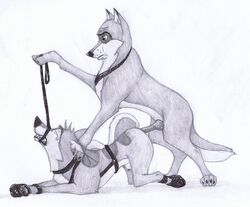 anal balto_(film) canine dog duo feral furry kaltag male male_only mammal monochrome sex sketch star_(balto) tagme yaoi