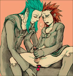 axel_(kingdom_hearts) disney kingdom_hearts male_only nobody_(kingdom_hearts) penis saix square_enix tagme testicles