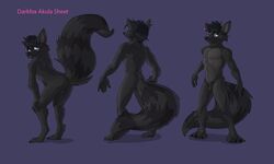 1boy canine darkfox fox fur furry_ears furry_tail glasses hammytoy looking_at_viewer male male_only nude presenting raised_tail solo tail