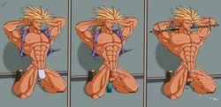 abs armpits bodybuilder cum dragon_ball dragon_ball_z hotcha male male_only muscle muscles pecs solo super_saiyan trunks_briefs