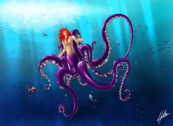 ariel disney nipples octopus_girl tagme tentacle tentacle_girl tentacle_monster the_little_mermaid underwater