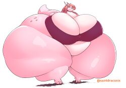 anthro big_ass big_breasts breasts bubble_butt dragon dragoness drill_hair female huge_ass huge_breasts hyper hyper_breasts hyper_thighs saintdraconis thick_thighs wide_hips