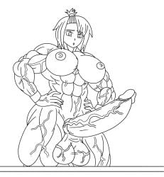 1futa abs artemis_(oc) balls boner danodrawings digital_media_(artwork) erect_penis erection futa_only futanari hands_on_hips huge_balls huge_cock line_art looking_at_own_penis muscular_futanari original_character penis tagme veiny_muscles veiny_penis veiny_testicles