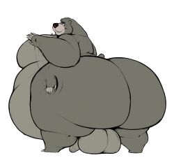 2023 anthro ass balls baloo bear belly big_balls big_belly big_butt big_moobs butt_slap claws disney fur genitals heftyotter hi_res huge_butt humanoid_genitalia humanoid_penis hyper hyper_belly hyper_butt hyper_moobs looking_at_viewer looking_back male male_only mammal moobs morbidly_obese morbidly_obese_anthro morbidly_obese_male nude obese obese_anthro obese_male overweight overweight_anthro overweight_male penis rear_view side_belly side_moob slap smile smiling_at_viewer solo standing the_jungle_book