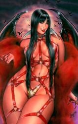 1girls 2023 black_hair bylayne curvaceous curvy_body curvy_female dynamite_comics ed_benes_studio high_resolution highres huge_breasts looking_at_viewer solo_female solo_focus vampirella