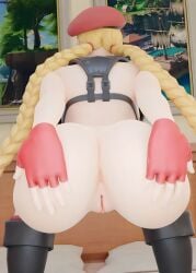 1girls 3d anus ass bending_over cammy_white cammy_white_(fortnite) capcom dat_ass female female_only fortnite jinxed_xp solo street_fighter