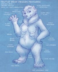 6_breasts anthro bear breasts brown_bear chubby_female english_text female flinters fur genitals grizzly_bear hair hi_res mammal multi_breast neck_tuft pussy slightly_chubby solo text tuft ursine