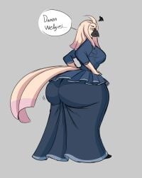 artjwink ass_focus avian big_ass big_breasts breasts bubble_butt female furry headmistress_(jwinkz) huge_ass jwinkz