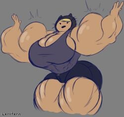 adventure_time big_breasts breasts cartoon_network female human lerntern muscular muscular_female susan_strong thick_thighs wide_hips