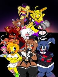 balloon_babe_(fnia) balloon_boy_(fnaf) bonnie_(fnaf) bonnie_(fnia) breasts chica_(fnaf) chica_(fnia) cupcake_(fnaf) cuppy_(fnia) female female_only five_nights_at_freddy's five_nights_in_anime fnia foxy foxy_(fnaf) freddy_(fnaf) freddy_(fnia) giygal golden_freddy golden_freddy_(fnaf) mangle_(fnaf) mangle_(fnia) marionette_(fnaf) puppet_(fnaf) rule_63 springtrap springtrap_(fnaf)