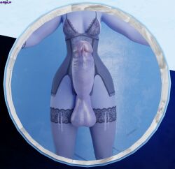 3d big_balls big_penis futa_only futanari glory_hole hung_futanari jinxed_xp lingerie overwatch peeping ripped_stockings saggy_balls taker_pov widowmaker