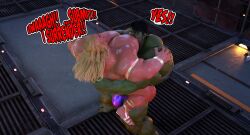 2boys 3d 3d_(artwork) beefy bulge dominated domination excessive_muscles extreme_muscles gay green-skinned_male green_skin hulk hulk_(series) human light-skinned_male light_skin luckystallion male male/male male_dominating_male male_only male_penetrated marvel muscular muscular_males stand_and_carry_position studs text thor_(marvel) thor_(series) tight_clothing yaoi