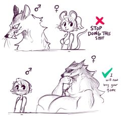 anthro big_breasts blush busty digital_media_(artwork) furry goonie-san i_will_now_buy_your_game_meme larger_female larger_female_smaller_male looking_at_another meme rat size_difference sketch smile