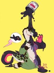 anthro gecko goo lizard mtf_transformation pokemon pokemon_(species) reptile salandit salazzle scaly slime transformation