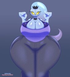 anthro big_breasts breasts chandelure huge_breasts oddly_bally pokémon_(species) pokemon thick_thighs wide_hips