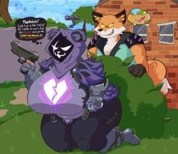 anthro big_breasts female fennix_(fortnite) fortnite furry imminent_rape imminent_sex male rape raven_team_leader thepinkjay5