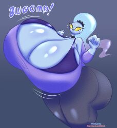 anthro big_breasts breasts chandelure huge_breasts oddly_bally pokémon_(species) pokemon thick_thighs wide_hips