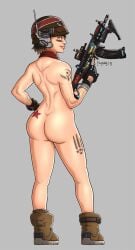 2d ass borderlands borderlands_3 commission facing_away female_solo moze_(borderlands) tharrek