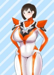 creople emi_aobe large_breasts thick_thighs tight_clothing ubikitas ultraman_(franchise) ultraman_blazar ultrawoman_grigio wide_hips