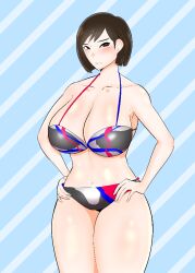 bikini creople emi_aobe large_breasts thick_thighs ubikitas ultraman_(franchise) ultraman_blazar wide_hips