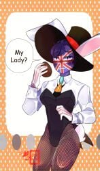 1boy animal_ears blush bunny_ears bunny_tail bunnysuit countryhumans crossdressing donna_nou male male_only top_hat united_kingdom_(countryhumans)