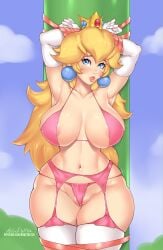 princess peach from mario (series) by ange1witch