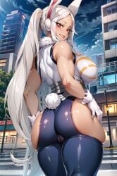 1girls ai_generated bunny_ears bunny_girl bunnysuit curvy_body curvy_female curvy_figure female female_focus leotard long_hair looking_at_viewer miruko my_hero_academia republic_of_ai rumi_usagiyama solo_female stable_diffusion white_hair