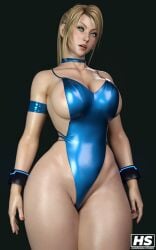 1girls 3d areola_slip bikini bimbo blonde_hair blue_eyes breasts female female_only hagiwara_studio long_blonde_hair long_hair looking_at_viewer one-piece_swimsuit posing sarah_bryant solo swimsuit tagme virtua_fighter