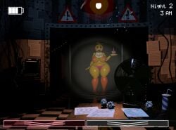 3d 3d_(artwork) accurate_art_style big_breasts casual casual_nudity chickenchicalover female female_only five_nights_at_freddy's huge_ass huge_breasts pov public public_nudity robot robot_girl runaboo_chica sideass solo toy_chica_(fnaf)