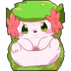 ai_generated pokemon pokemon_(species) shaymin shaymin_(land_form) spread_pussy spreading