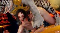 1girls 3d animated arena_of_valor arum_(arena_of_valor) big_breasts bouncing_breasts doggy_style female feral_on_female feral_penetrating large_breasts mp4 naked nude sound stomach_bulge tagme tiger vaginal_penetration video webm zoophilia