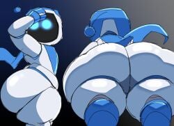 1boy anthro anthro_only anthrofied ass ass_expansion ass_focus ass_up astro_bot astro_bot_(series) blue_eyes bubble_ass bubble_butt butt_focus butt_up dat_ass fat_ass fat_butt gay huge_ass huge_butt huge_thighs looking_to_the_side male male_focus male_only massive_ass massive_butt playstation robot solo solo_focus solo_male sony_interactive_entertainment thick thick_ass thick_legs thick_thighs witdrawsloods