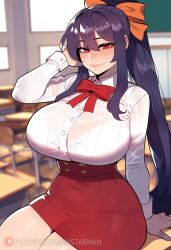 ai_generated akeno_himejima high_school_dxd huge_breasts mistarman tagme thiccwithaq_(ai_style) thick_thighs wide_hips