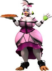 3d 3d_(artwork) ass_focus big_breasts boob_window casual casual_nudity chickenchicalover clothed female female_only five_nights_at_freddy's five_nights_at_freddy's:_help_wanted five_nights_at_freddy's:_help_wanted_2 five_nights_at_freddy's:_security_breach glamrock_chica_(fnaf) huge_ass no_bra robot robot_girl teasing transparent_background