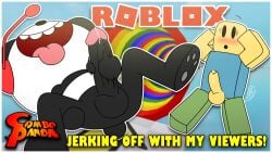 blocky_body combo_panda cub erection laying_down male male_focus male_only masturbation noob olly panda precum roblox robloxian tagme youtuber