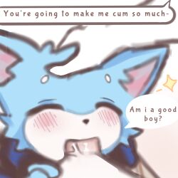 anthro anthro_on_human anthro_on_male blowjob blowjob_face blowjob_only cute cute_face cute_male deepthroat dominant_male fellatio furry furry_male furry_with_non-furry gay human_on_anthro kwitefan200 male/male male_on_anthro partial_male pov pov_blowjob submissive_furry submissive_male uncut uncut_penis yaoi