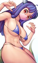 1girls bare_arms bare_legs bare_shoulders bare_thighs big_breasts bikini bikini_bottom bikini_top clothed clothing color female female_focus female_only hi_res horns large_breasts light-skinned_female light_skin long_hair looking_at_viewer mask maxlikeapicture mouth_mask multicolored_hair nipples_visible_through_clothing one_piece pink_eyes shounen_jump solo solo_female tagme tail thick_thighs ulti_(one_piece)