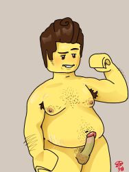 1boy alternate_version_available dareth_(ninjago) fat fat_man gay legacy_of_the_green_ninja_(ninjago) lego lego_anatomy male male_only ninjago penis solo