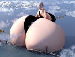 1girls 3d aircraft ass_bigger_than_body ass_bigger_than_breasts ass_bigger_than_city ass_bigger_than_head ass_bigger_than_torso big_breasts black_swimsuit bridge bridge_destruction colossal_ass destruction dreamworks female giant_ass giantess ginormica huge_breasts jet looking_back monsters_vs_aliens polakpeasant short_hair susan_murphy suspension_bridge suspension_bridge_destruction swimsuit white_hair