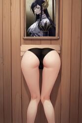 ai_generated ass black_panties brunhild_(shuumatsu_no_valkyrie) female glory_wall photo_(object) record_of_ragnarok shuumatsu_no_valkyrie stable_diffusion stuck_in_wall wall wooden_wall