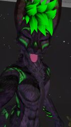 abs anthro anthro_only canid canine canine_genitalia canine_genitals fur furry furry_only green_hair grey_fur hoodbrailen knot male male_only muscular muscular_anthro muscular_male rexouium twitter url vr_media vrchat